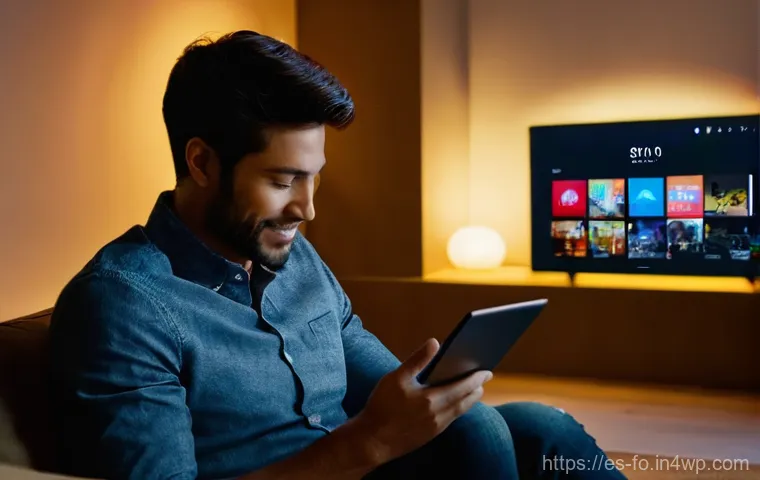 스마트 조명 시스템의 사용자 인터페이스 디자인 - **Prompt 1: Intuitive Smart Home Setup**
    "A young adult, dressed in comfortable casual wear, is ...