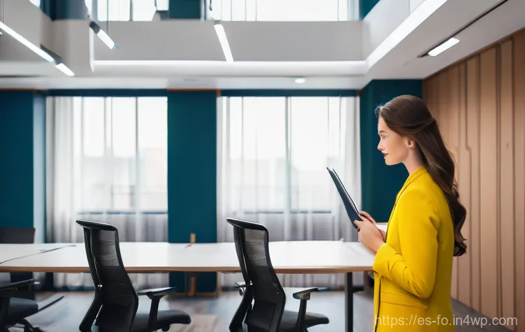 스마트 조명 시스템의 스마트폰 활용법 - A modern, cozy living room at dusk, bathed in warm, soft, dimmable LED lighting. A person (gender-ne...
