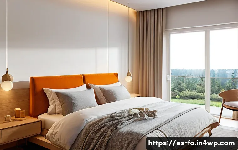 스마트 조명 시스템과 연동되는 스마트 기기 - **Prompt 1: Serene Sunrise Awakening**
    "A cozy, modern bedroom bathed in the soft, warm glow of ...